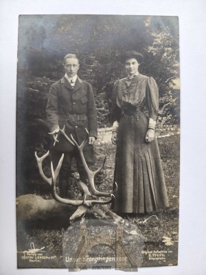 Olsztyn, Allenstein, hunting of the heir to the throne, deer ca. 1915