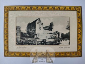 Olsztyn, Allenstein, castle, embossed, gilded frame 1905