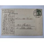 Olsztyn, Allenstein, zamek, tłoczona, złocona ramka 1905