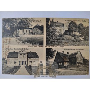 Łumpia k. Pasłę, Olsztyn, sklep, dom szachulcowy, restauracja 1925