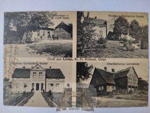 Lumpia near Pasla, Olsztyn, store, half-timbered house, restaurant 1925