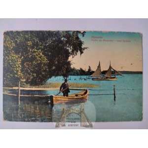 Wyspa Upałty, jezioro Mamry, łódka 1915