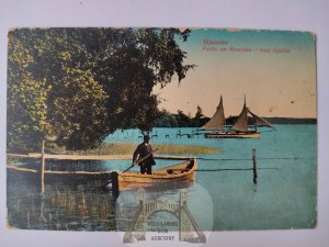 Upałty Island, Lake Mamry, boat 1915
