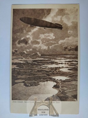 Masurian lakes from a bird's eye view, airship ca. 1915