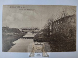 Węgorzewo, Angerburg, bridge, river 1919