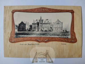 Węgorzewo, Angerburg, seminary, Art Nouveau vignette 1908