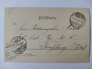 Ostróda, Osterrode, lithograph, 2 views 1897