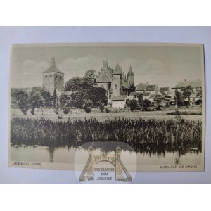 Miłomłyn k. Ostróda, kościół, panorama 1935