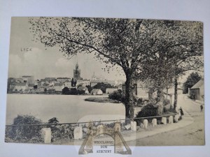 Elk, Lyck, panorama, lakeside road ca. 1910
