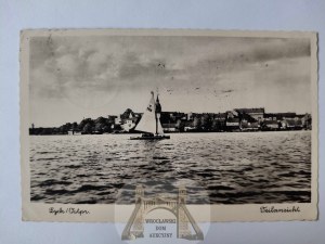 Elk, Lyck, panorama, sailboat 1942