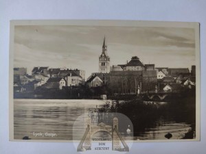 Elk, Lyck, lake, church 1930s