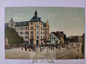Elk, Lyck, Hauptstrasse, people ca. 1910