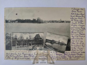 Elk, Lyck, panorama, Vogels Garten, windmill 1902