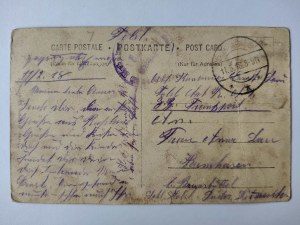 Prostki near Elk, Prostken, railway station, train 1918
