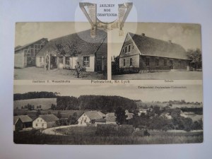 Pietrasze near Olecko, Elk, store, school, panorama 1931