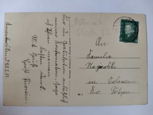 Pietrasze near Olecko, Elk, store, school, panorama 1931