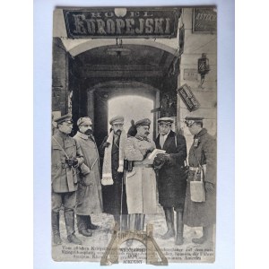 Warszawa, Hotel Europejski, zagraniczni reporterzy ok. 1915