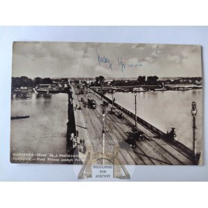 Warszawa, Most Poniatowskiego z lotu ptaka, fotograficzna 1935