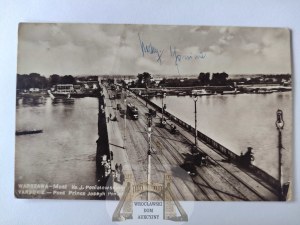 Warsaw, Poniatowski Bridge from a bird's eye view, photographic 1935