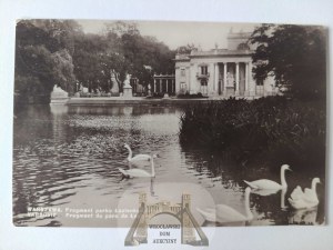 Warsaw, a fragment of Lazienki Park, photographic 1935