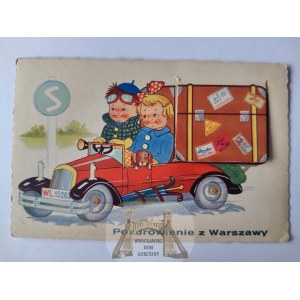 Warszawa, samochód, leporello, 10 widoków ok. 1935