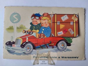 Warsaw, car, leporello, 10 views ca. 1935
