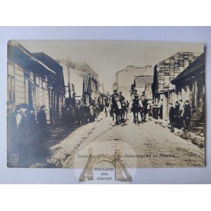 Mława, dzielnica żydowska, oficerowie niemieccy ok. 1915