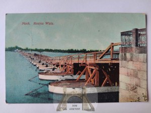 Plock, pontoon bridge on the Vistula 1915