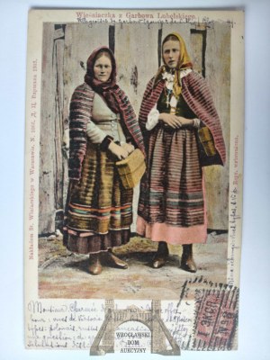Grabów Lubelski, village women, ethnography, folk types ca. 1900.