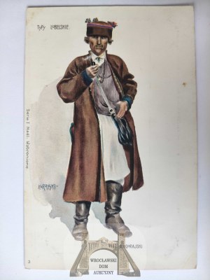 Bilgoraj, villager, ethnography, folk types circa 1900.