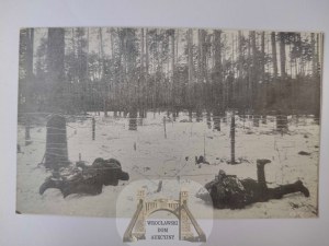 Augustow, corpses of soldiers, entanglements ca. 1915