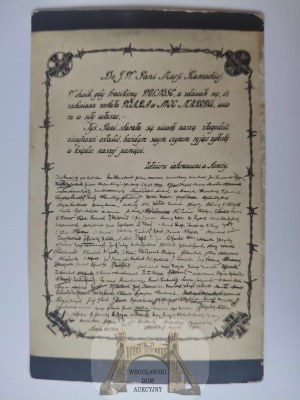 Lomza, Legionnaires' internment camp, letter to Maria Kamocka 1918
