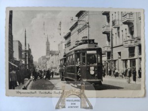 Lodz, street, streetcar, occupation 1941