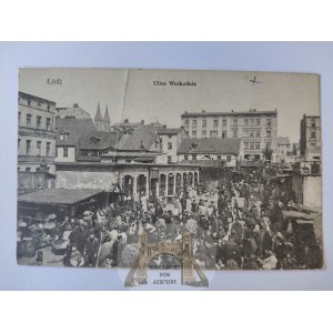 Łódź, ulica Wschodnia, targowisko, żydzi, judaika ok. 1910