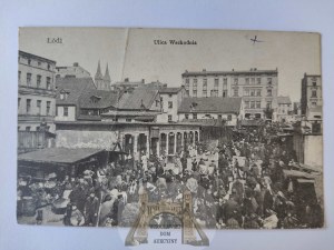 Lodz, East Street, marketplace, Jews, Judaica ca. 1910
