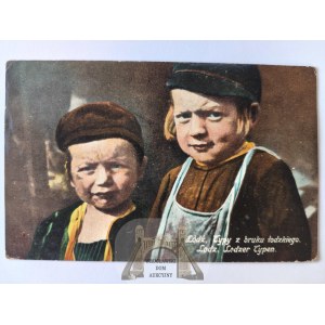 Łódź, typy z bruku łódzkiego, dzieci 1917