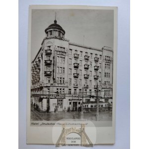 Łódź, hotel Deutsches Haus, tramwaj, 1943