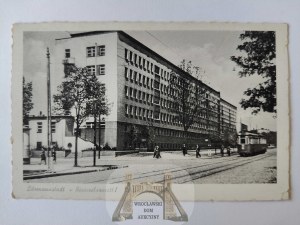 Lodz, war hospital, Ludendorffstrasse, tramway circa 1942.