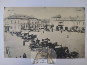 Kielce, Market Square, harnesses 1915