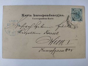 Przemyśl, Mickiewicza Street, people 1901