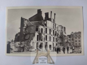 Przemyśl, ruins of a tenement house circa 1940.