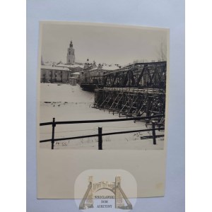 Przemyśl, zimowa panorama, odbudowa mostu ok. 1941