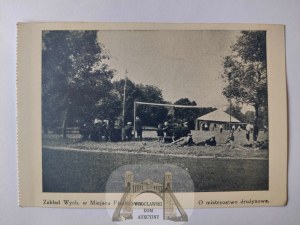 Miejsce Piastowe near Krosno, educational institution, football competition ca. 1935