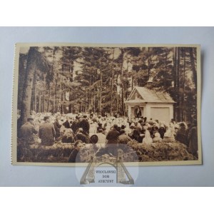 Kalwaria Pacławska, annasz, modlitwa przy kaplicy ok. 1935