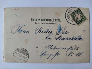 Krakow, lithograph, Jagiellonian University, coat of arms, chase 1899