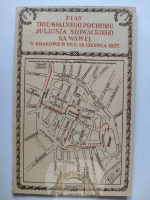 Krakow, bringing the corpse of Juliusz Slowacki to Wawel Castle, unfolded 1927