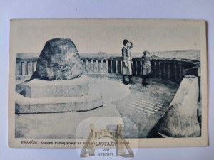 Cracow, Kosciuszko Mound, memorial stone circa 1930.