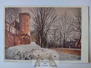 Cracow, Wawel Castle in winter circa 1935