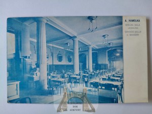 Cracow, restaurant of A. Hawełka, grand dining room ca. 1910