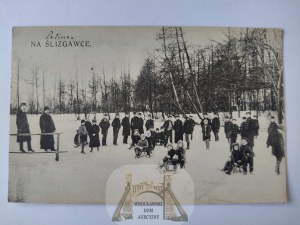 Rakowice near Krakow, gymnasium, on a slide 1914